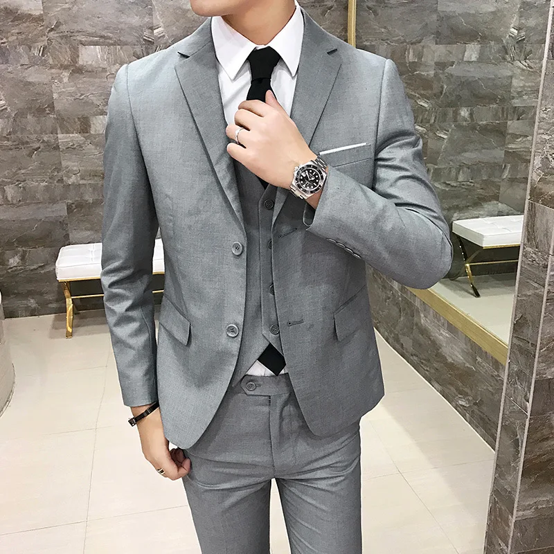 Mens Luxury Wedding Party Suits Solid Man Dress Suit 2019 Business Classic Blazer Jacket 3 Pieces (Jacket+Vest+Pants) Set Suit
Mens Luxury Wedding Party Suits Solid Man Dress Suit 2019 Business Classic Blazer Jacket 3 Pieces (Jacket+Vest+Pants) Set Suit