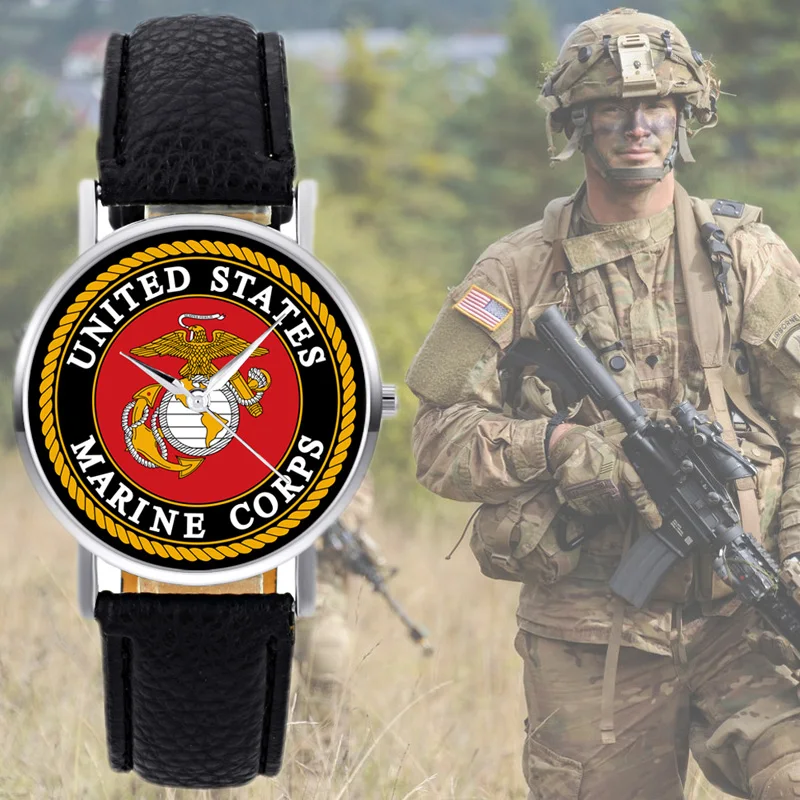 2020 New Fashion United States Marine Corps-USMC Mens Women Quartz Watch Black Leather Marine Sport Wristwatch
2020 New Fashion United States Marine Corps-USMC Mens Women Quartz Watch Black Leather Marine Sport Wristwatch