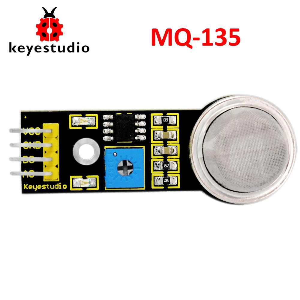 Keyestudio MQ-135 SnO2 Benzene Sulfide Air Quality Sensor Module for Arduino Sensor Starter DIY Electronic Projec
Keyestudio MQ-135 SnO2 Benzene Sulfide Air Quality Sensor Module for Arduino Sensor Starter DIY Electronic Projec