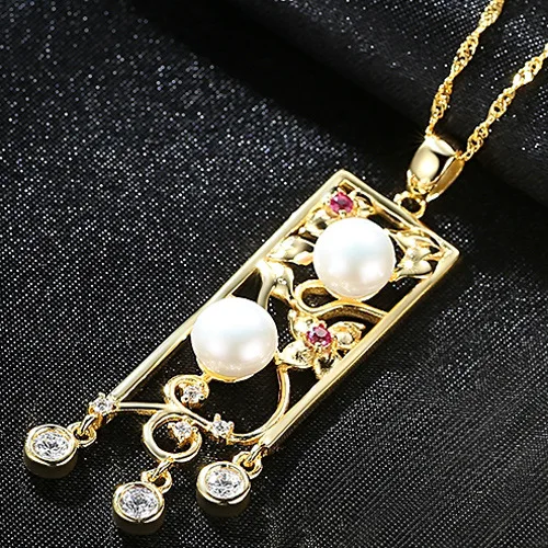 Hollow-out Carved Allergy-proof Pure Silver Necklace S925 with AAA Zircon Natural Pearl Lady's Necklace Luxury
Hollow-out Carved Allergy-proof Pure Silver Necklace S925 with AAA Zircon Natural Pearl Lady's Necklace Luxury