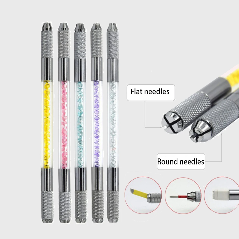 Professional Permanent Makeup Tattoo Pen Double-Head Eyebrow Microblading Pen Crystal Manual Tattoo Pen
Professional Permanent Makeup Tattoo Pen Double-Head Eyebrow Microblading Pen Crystal Manual Tattoo Pen