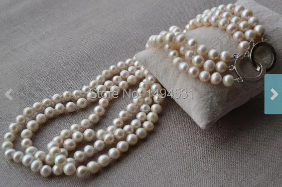 Wholesale Pearl Jewelry - 3 Rows 17-19 Inches 6.5-8MM White Color Genuine Freshwater Pearl Necklace - Handmade Jewelry
Wholesale Pearl Jewelry - 3 Rows 17-19 Inches 6.5-8MM White Color Genuine Freshwater Pearl Necklace - Handmade Jewelry