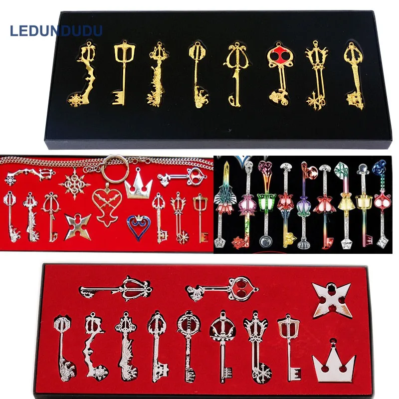 Kingdom Hearts Cosplay Accessories set Key Necklace Pendants Keyrings Action Figures Toys Collection Weapons Heart Keychains
Kingdom Hearts Cosplay Accessories set Key Necklace Pendants Keyrings Action Figures Toys Collection Weapons Heart Keychains