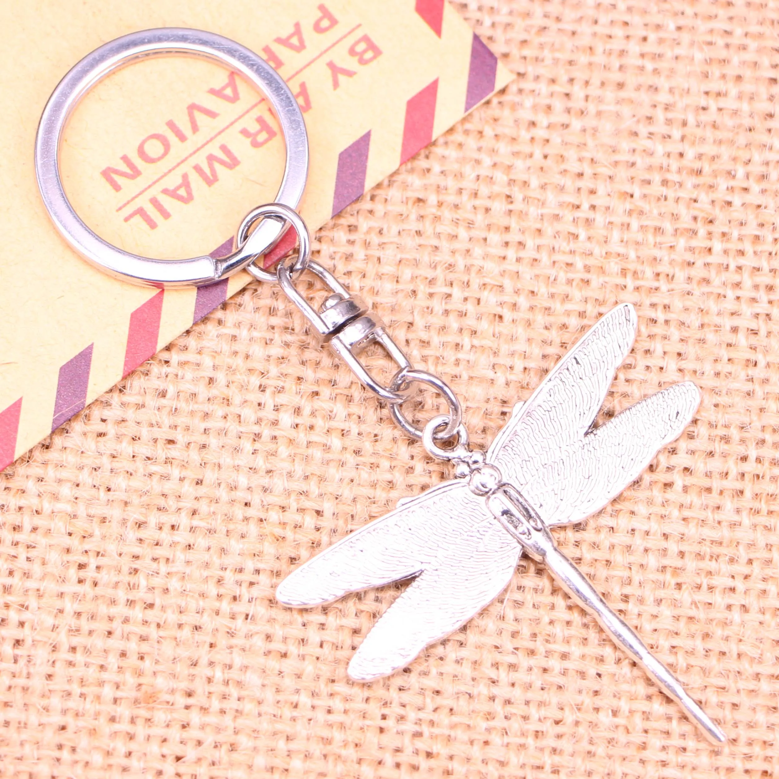20pcs New Fashion Keychain 43*47 mm dragonfly Pendants DIY Men Jewelry Car Key Chain Ring Holder Souvenir For Gift
20pcs New Fashion Keychain 43*47 mm dragonfly Pendants DIY Men Jewelry Car Key Chain Ring Holder Souvenir For Gift