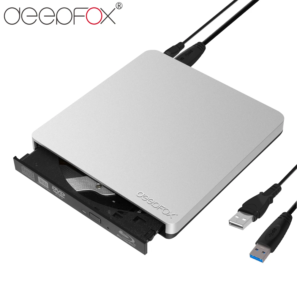 Deepfox USB 3 0 внешний CD/DVD ROM проигрыватель оптический привод DVD RW горелки ридер