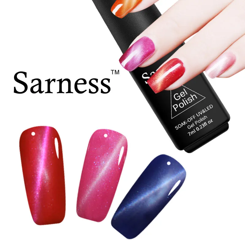 Фото Sarness Nails Магнит 3D кошачьи глаза УФ гель лак Лаки счастливый - купить