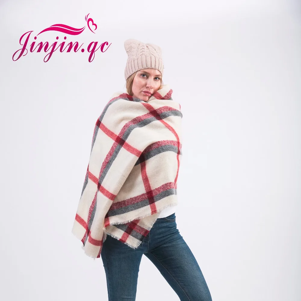Jinjin.QC 2019 Fashion Plaid Scarf Soft Cashmere Acrylic Warp Oversized Shawl For Women Winter Blankets echarpe foulard femme
Jinjin.QC 2019 Fashion Plaid Scarf Soft Cashmere Acrylic Warp Oversized Shawl For Women Winter Blankets echarpe foulard femme