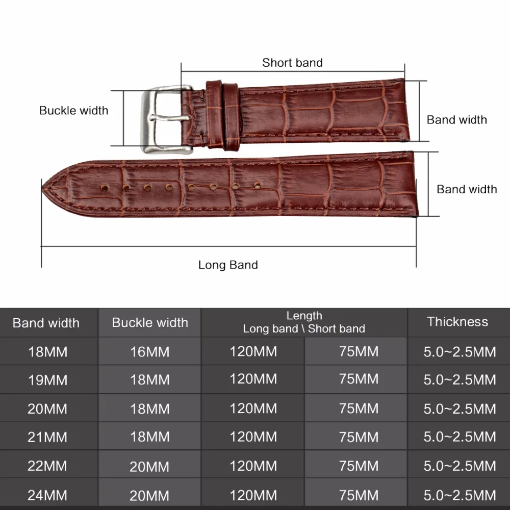 Ремешок для часов MAIKES из натуральной кожи браслет Longines аксессуары 18 мм 19 20 22 24 |
