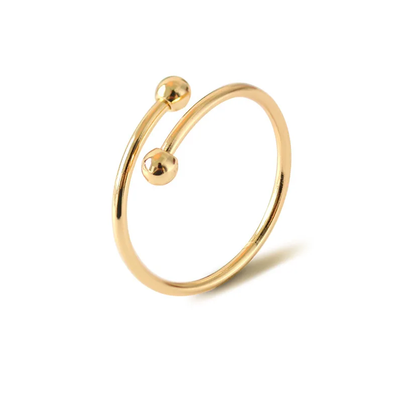 Simple Designed Double Beads Crossed Smooth Thin Band Open Silver Plated Golden Black Adjustable Rings For Women
Simple Designed Double Beads Crossed Smooth Thin Band Open Silver Plated Golden Black Adjustable Rings For Women