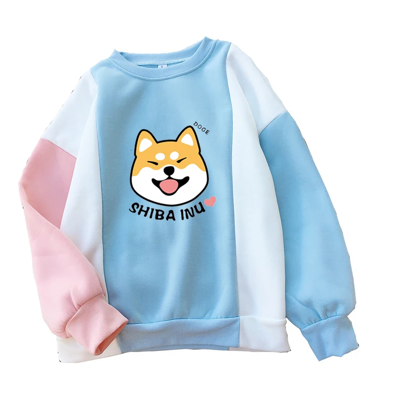 2018 New Harajuku Shiba Printed Pullover Women Casual Loosse Kawaii Drop Shoulder Color Block Splicing Fleece Hoodies Sweatshirt
2018 New Harajuku Shiba Printed Pullover Women Casual Loosse Kawaii Drop Shoulder Color Block Splicing Fleece Hoodies Sweatshirt