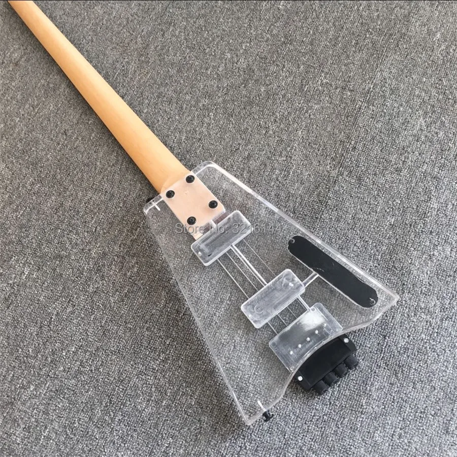 Beth left acrylic crystal, headless crystal electric bass, backhand, real photos of the factory wholesale
Beth left acrylic crystal, headless crystal electric bass, backhand, real photos of the factory wholesale