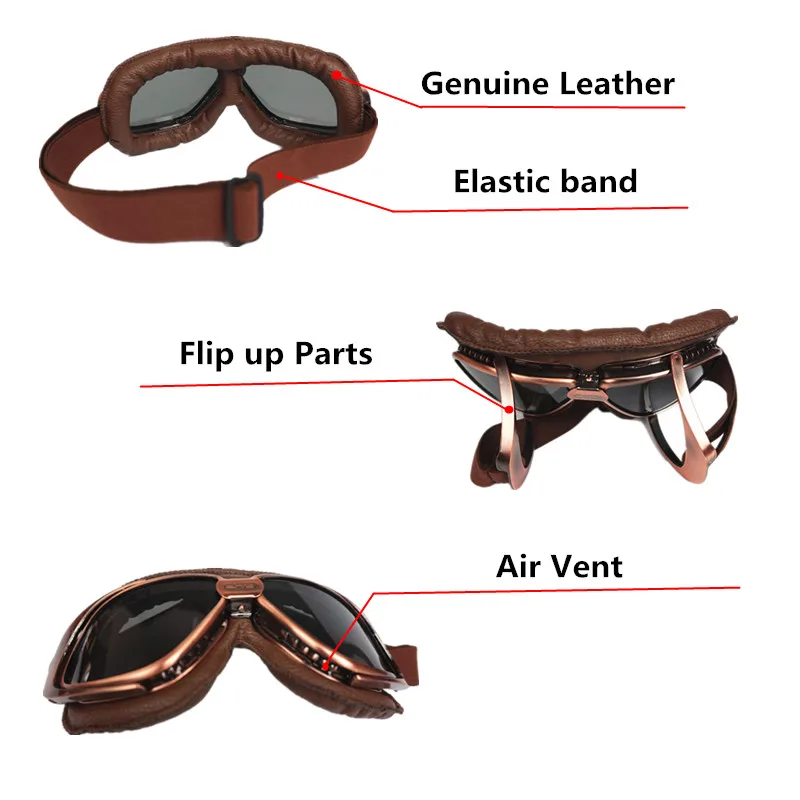 VCOROS Adjustable motorcycle helmet goggles open face vintage scooter retro moto helmet goggles windproof eyewear shield
VCOROS Adjustable motorcycle helmet goggles open face vintage scooter retro moto helmet goggles windproof eyewear shield