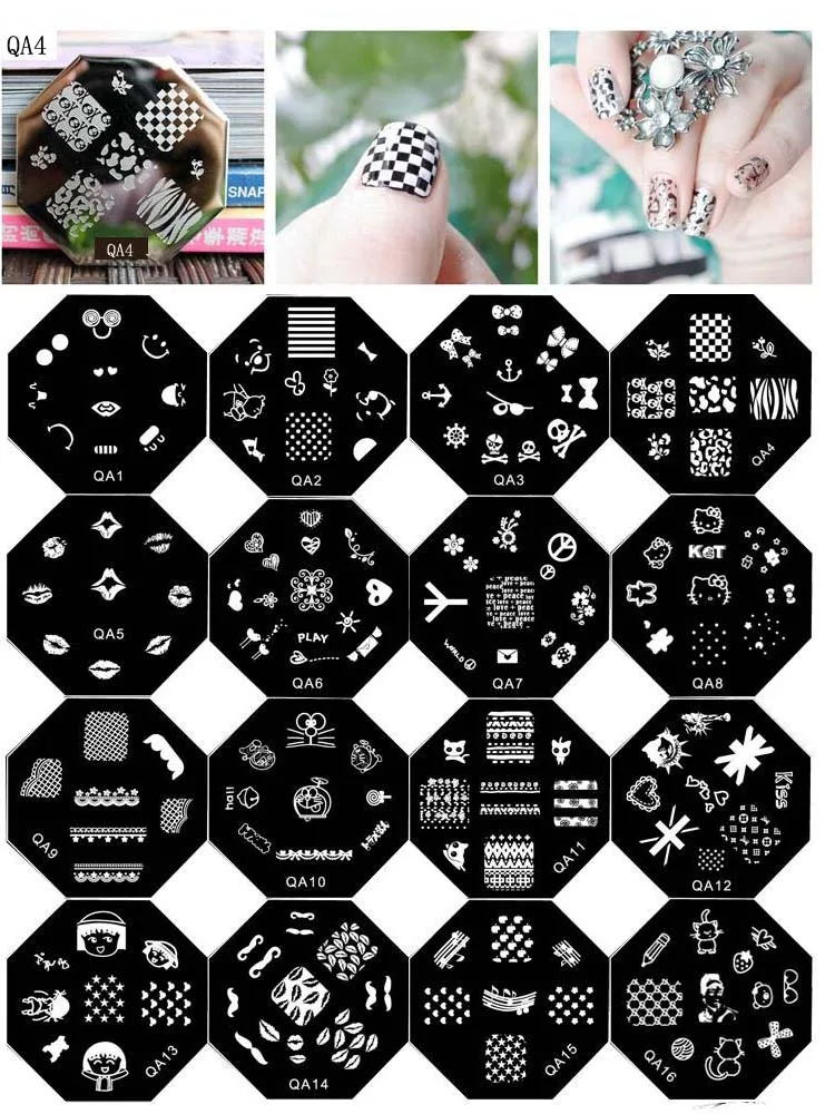Fashion QA1-QA64 Cute Cartoon Patterns Nail Art Stamp Template Image Plate Nail Stamp Transfer Square Nail Stamping Plates 10PCS
Fashion QA1-QA64 Cute Cartoon Patterns Nail Art Stamp Template Image Plate Nail Stamp Transfer Square Nail Stamping Plates 10PCS