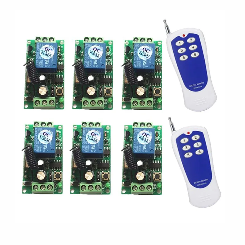 1000M DC12V 6CH 10A wireless remote control switch system teleswitch 6CH Transmitter + Receiver relay smart house z-wave
1000M DC12V 6CH 10A wireless remote control switch system teleswitch 6CH Transmitter + Receiver relay smart house z-wave