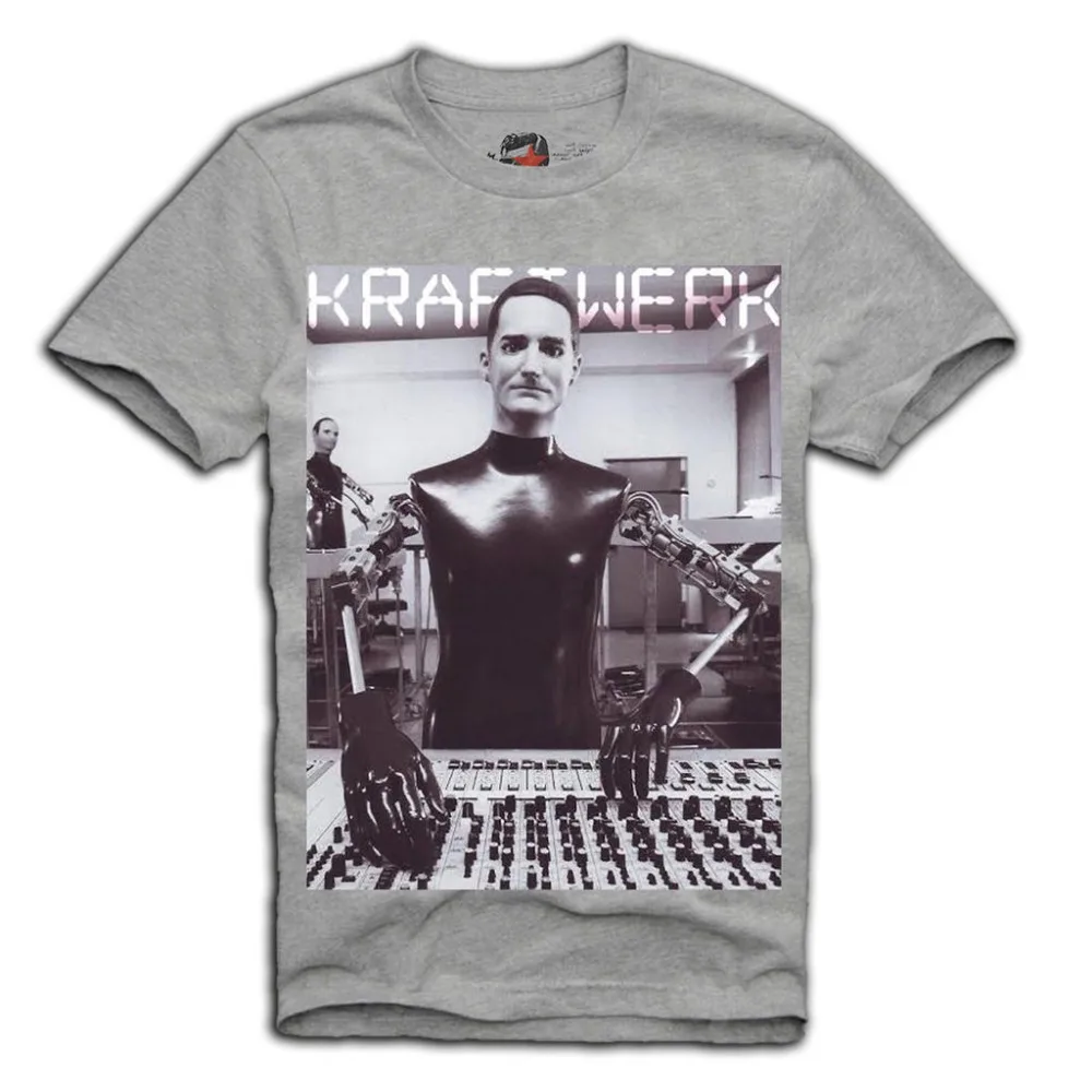 Мужская футболка с круглым вырезом Kraftwerk The Man Machine 1970 новинка 1840 2019|Мужские