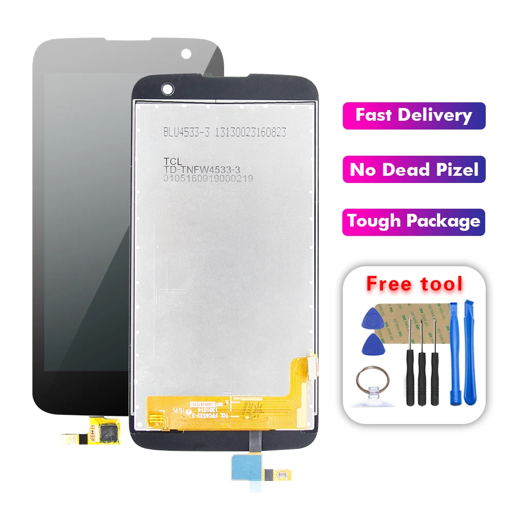 ЖК дисплей с сенсорным экраном и дигитайзером в сборе для LG K4 LTE 4G K120 K120E K130E