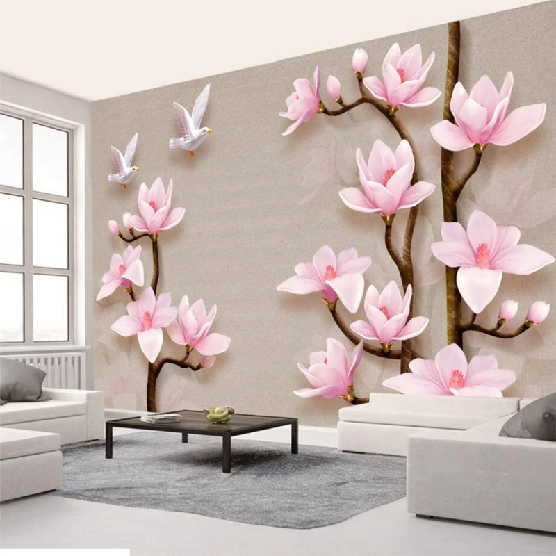 beibehang Custom 3d wallpaper HD 3d 3d relief magnolia flower bird jewelry wallpaper background wall decoration
beibehang Custom 3d wallpaper HD 3d 3d relief magnolia flower bird jewelry wallpaper background wall decoration