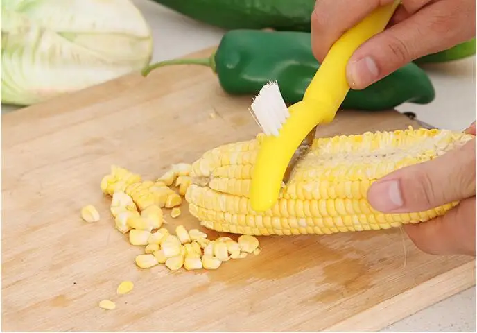 1PC Stainless Steel Blade Plastic Corn Stripper Peeler Corn Surface Cleaning Brush Fruit Vegetable Peeler Kitchen Tools OK 0803
1PC Stainless Steel Blade Plastic Corn Stripper Peeler Corn Surface Cleaning Brush Fruit Vegetable Peeler Kitchen Tools OK 0803