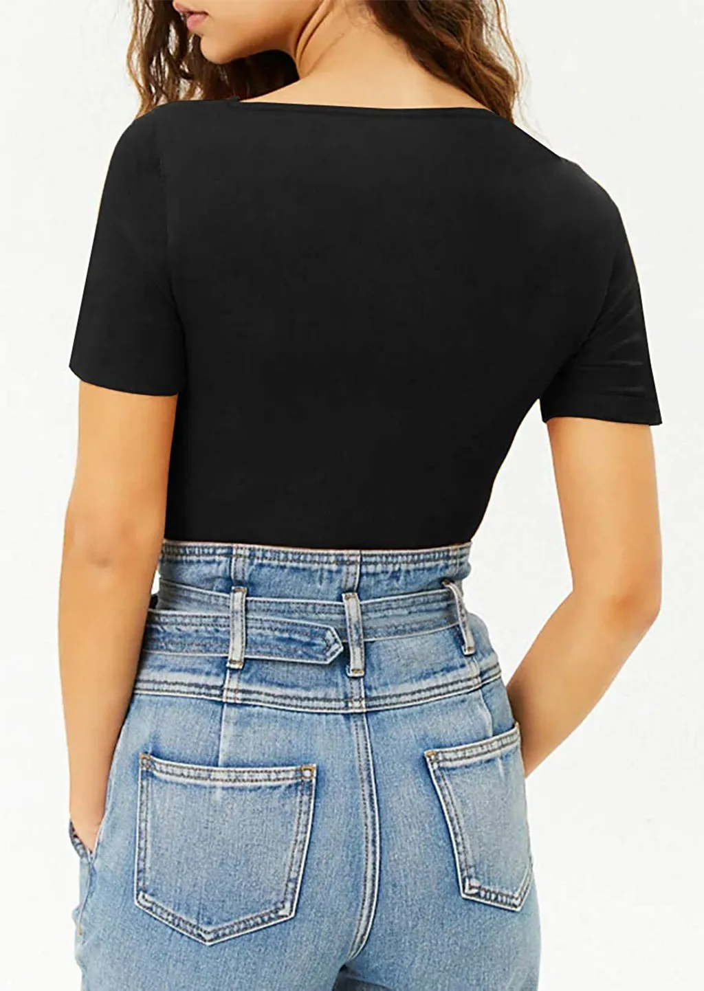 Women's Round Collar Solid Short Sleeve Elastic Bodysuits Skinny 2019 Summer Short Sleeve Open Crotch Bodysuit 7.10
Women's Round Collar Solid Short Sleeve Elastic Bodysuits Skinny 2019 Summer Short Sleeve Open Crotch Bodysuit 7.10