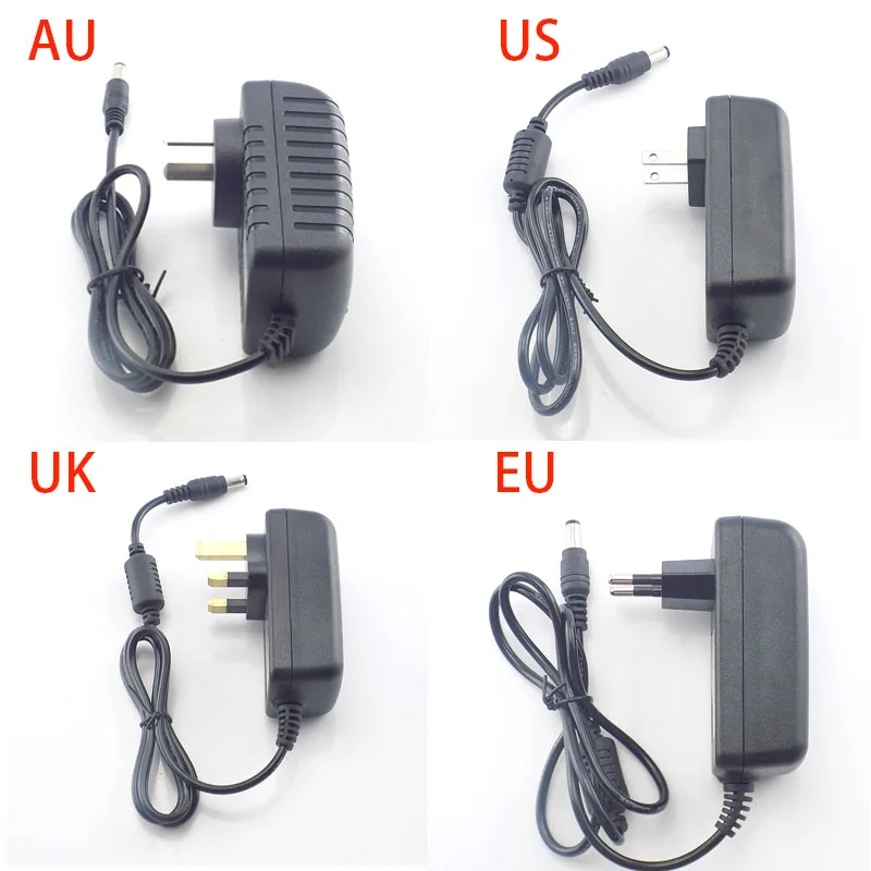 50pcs 100-240V AC to DC 12V 2A Power Adapter Supply plug wall Charger Charging US EU AU 5.5mm x 2.5mm for Switch LED Strip light
50pcs 100-240V AC to DC 12V 2A Power Adapter Supply plug wall Charger Charging US EU AU 5.5mm x 2.5mm for Switch LED Strip light