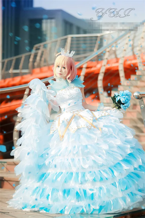 Custom Made Anime Cosplay Costume Card Captor Sakura Gorgeous version Blue Long Dress+Gloves beautiful Full Sets A
Custom Made Anime Cosplay Costume Card Captor Sakura Gorgeous version Blue Long Dress+Gloves beautiful Full Sets A