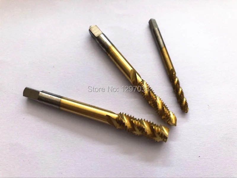 5PCS HSS M3/M4/M5/M6/M8 Titanium Machine Spiral Fluted Machine Screw Tap Right Hand Tap Drill Thread Taps Die Set
5PCS HSS M3/M4/M5/M6/M8 Titanium Machine Spiral Fluted Machine Screw Tap Right Hand Tap Drill Thread Taps Die Set