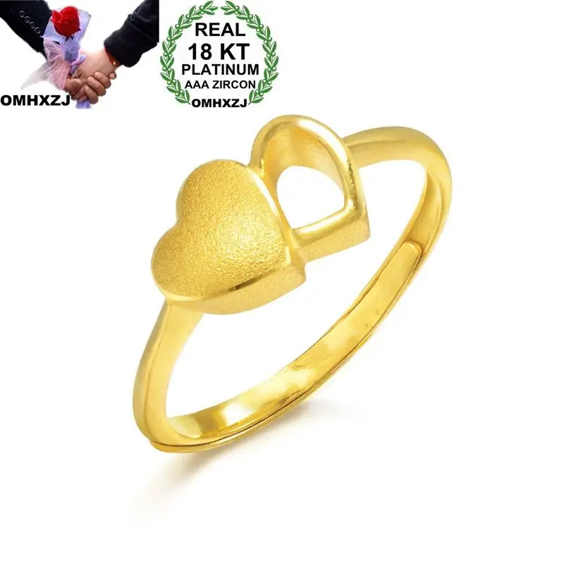 OMHXZJ Wholesale European Fashion Woman Girl Party Wedding Gift Heart Gold 18KT Yellow Gold Resizable Ring RR771
OMHXZJ Wholesale European Fashion Woman Girl Party Wedding Gift Heart Gold 18KT Yellow Gold Resizable Ring RR771