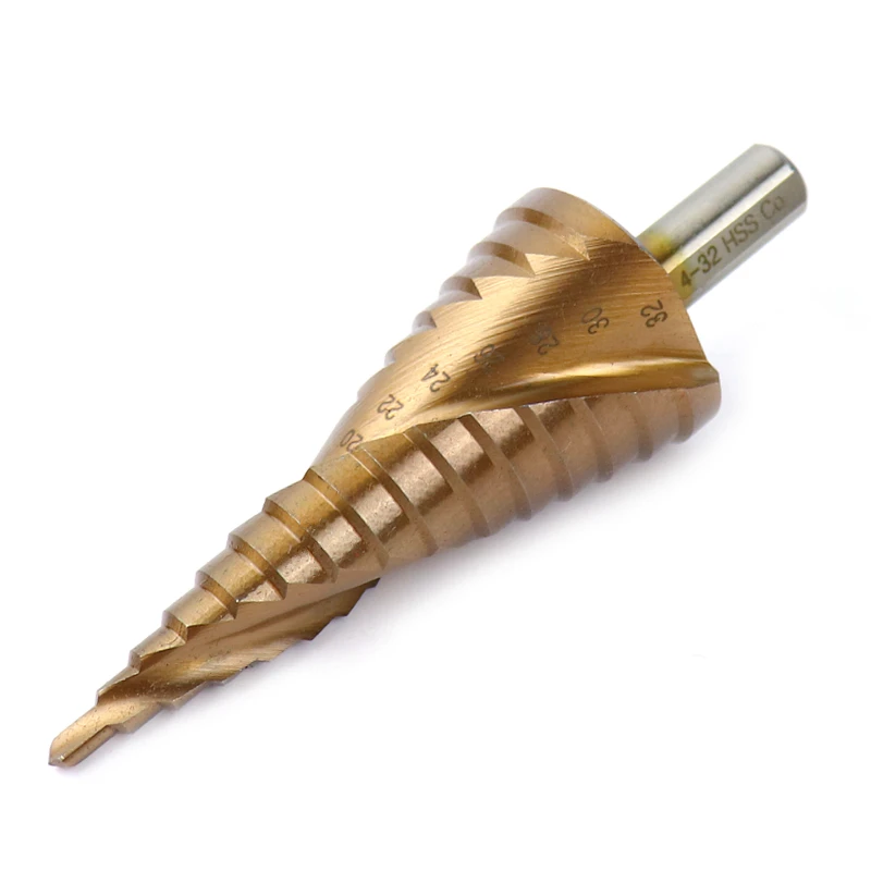4-32mm M35 Cobalt HSS Triangle Shank Spiral Groove Step Drill Bits For Stainless Steel Hole Tools
4-32mm M35 Cobalt HSS Triangle Shank Spiral Groove Step Drill Bits For Stainless Steel Hole Tools