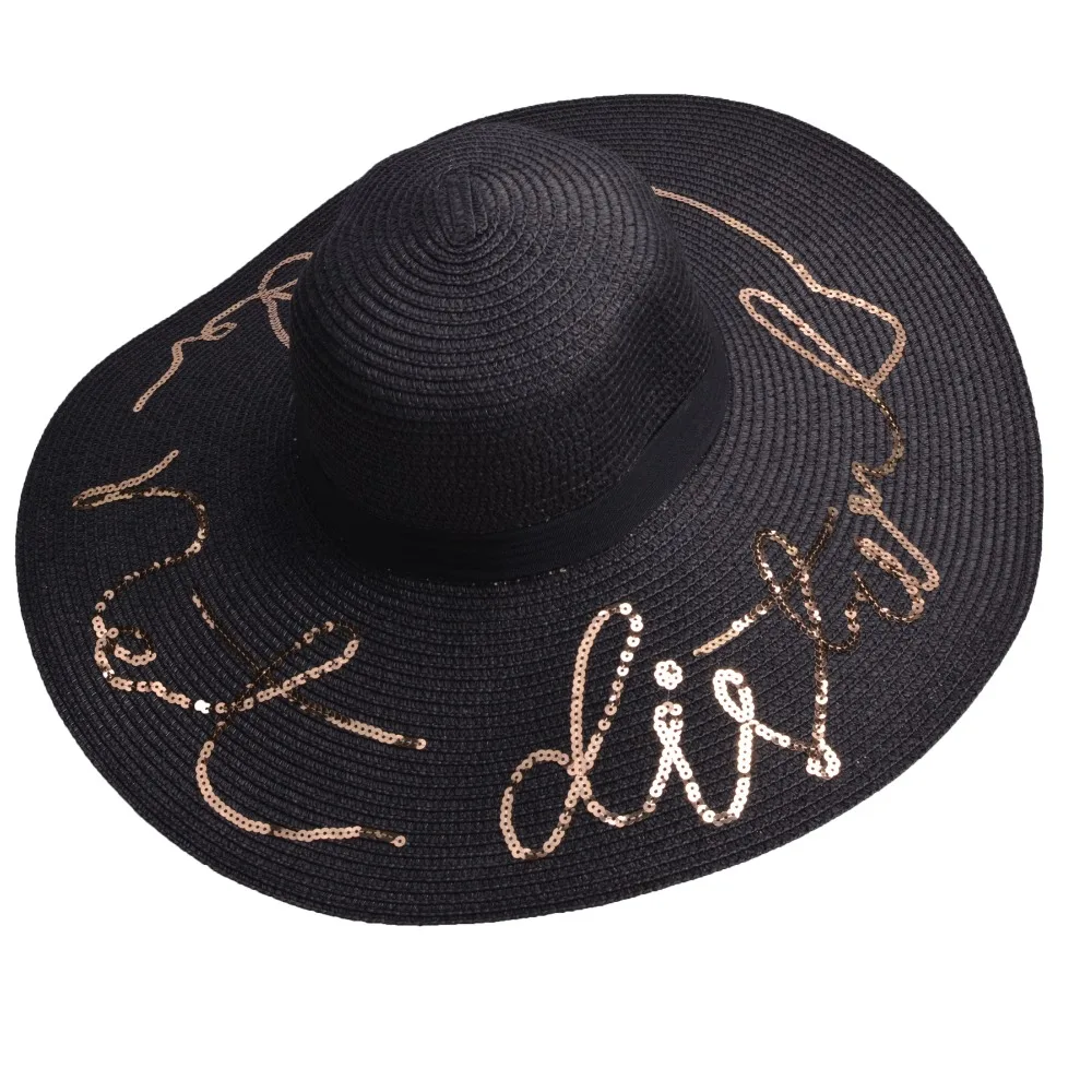 Large Wide Brim Hats Letter Straw Floppy Sun Hats For Women Fashion Female Summer Hats Ladies Wide Brim Beach Hats T207
Large Wide Brim Hats Letter Straw Floppy Sun Hats For Women Fashion Female Summer Hats Ladies Wide Brim Beach Hats T207