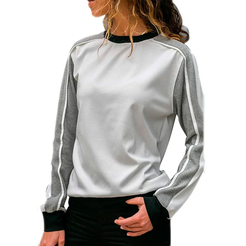 2018 Autumn fashion Blouse hot selling USA and Europian women O-neck long sleeves sports coat
2018 Autumn fashion Blouse hot selling USA and Europian women O-neck long sleeves sports coat