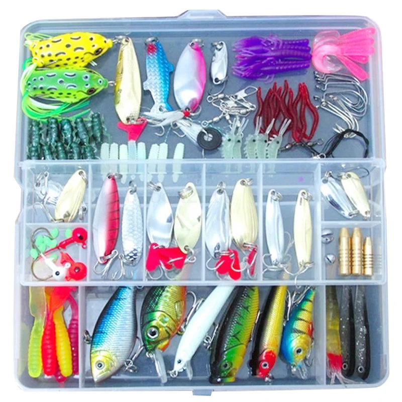 CGDS 100 Fishing Lures Spinners Plugs Spoons Soft Bait Pike Trout Salmon+Box Set
CGDS 100 Fishing Lures Spinners Plugs Spoons Soft Bait Pike Trout Salmon+Box Set