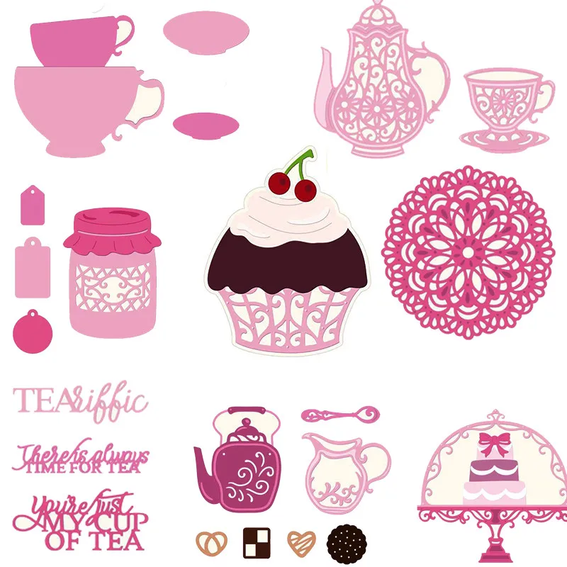 Leisure Cup Of Tea Pot Jar Cake Cover Metal Cutting Dies Stencil for DIY Scrapbooking Embossing Decoration Cards Crafts Die Cut
Leisure Cup Of Tea Pot Jar Cake Cover Metal Cutting Dies Stencil for DIY Scrapbooking Embossing Decoration Cards Crafts Die Cut