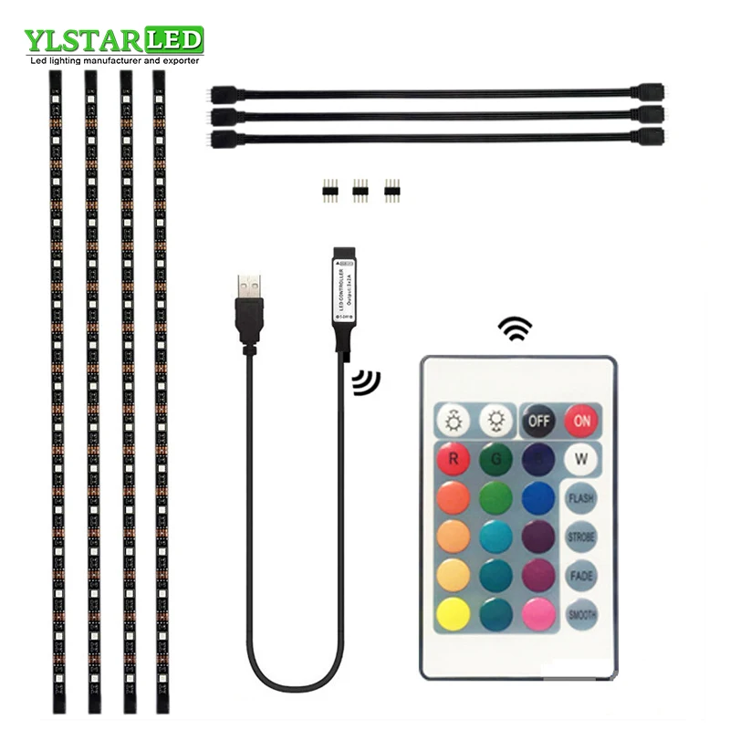 YLSTAR Бесплатная доставка Светодиодная лента USB RGB водонепроницаемая светодиодная