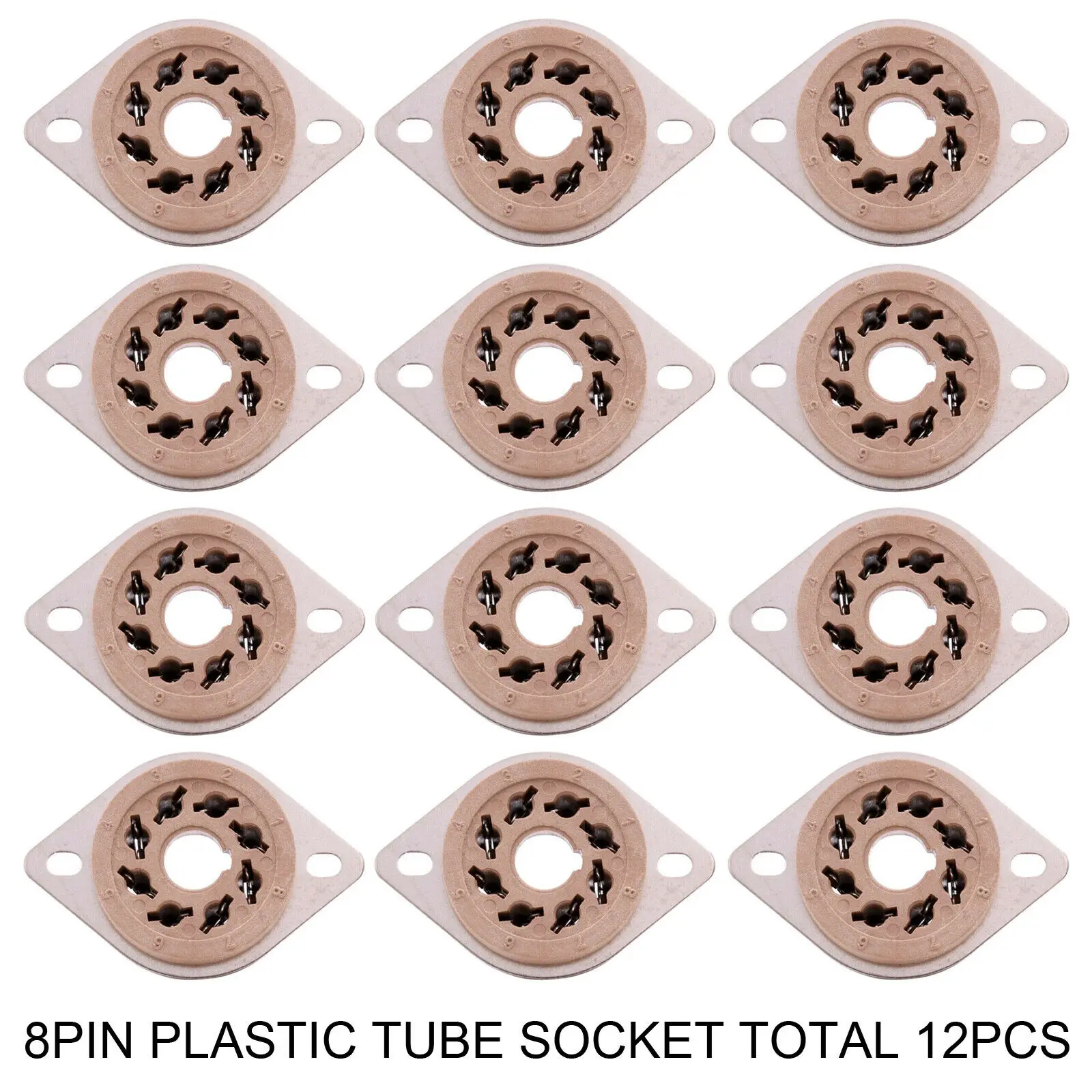 12PCS 8PIN TUBE SOCKE K8A Plastic Valve Base for KT88 EL34 5881 6SL7 6CA7 6V6 6L6 5AR4 DIY Vintage Audio Amplifier HiFI DIY
12PCS 8PIN TUBE SOCKE K8A Plastic Valve Base for KT88 EL34 5881 6SL7 6CA7 6V6 6L6 5AR4 DIY Vintage Audio Amplifier HiFI DIY