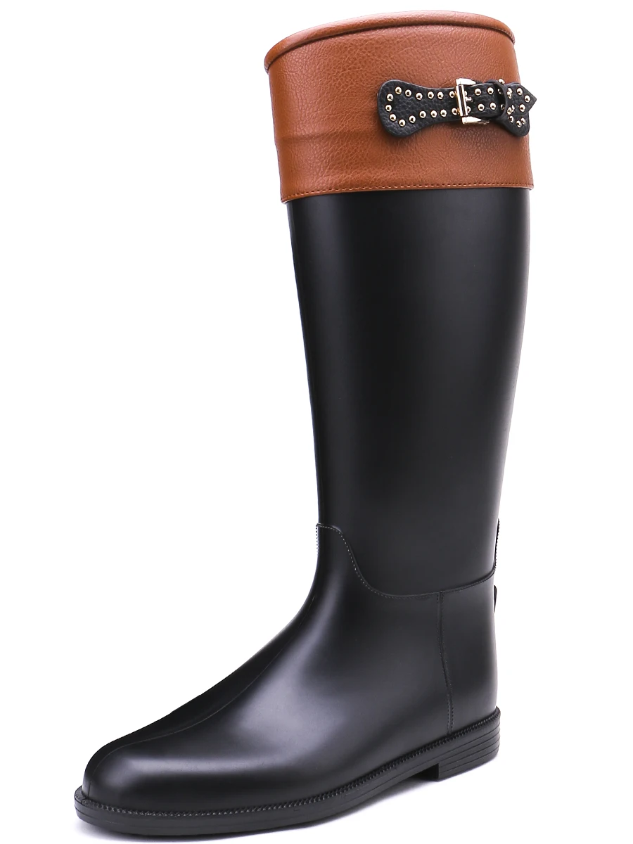 TONGPU Women's Zipper Closure Buckled Bowtie Waterproof PVC Knee-High Tall Rain Boots 14-591
TONGPU Women's Zipper Closure Buckled Bowtie Waterproof PVC Knee-High Tall Rain Boots 14-591