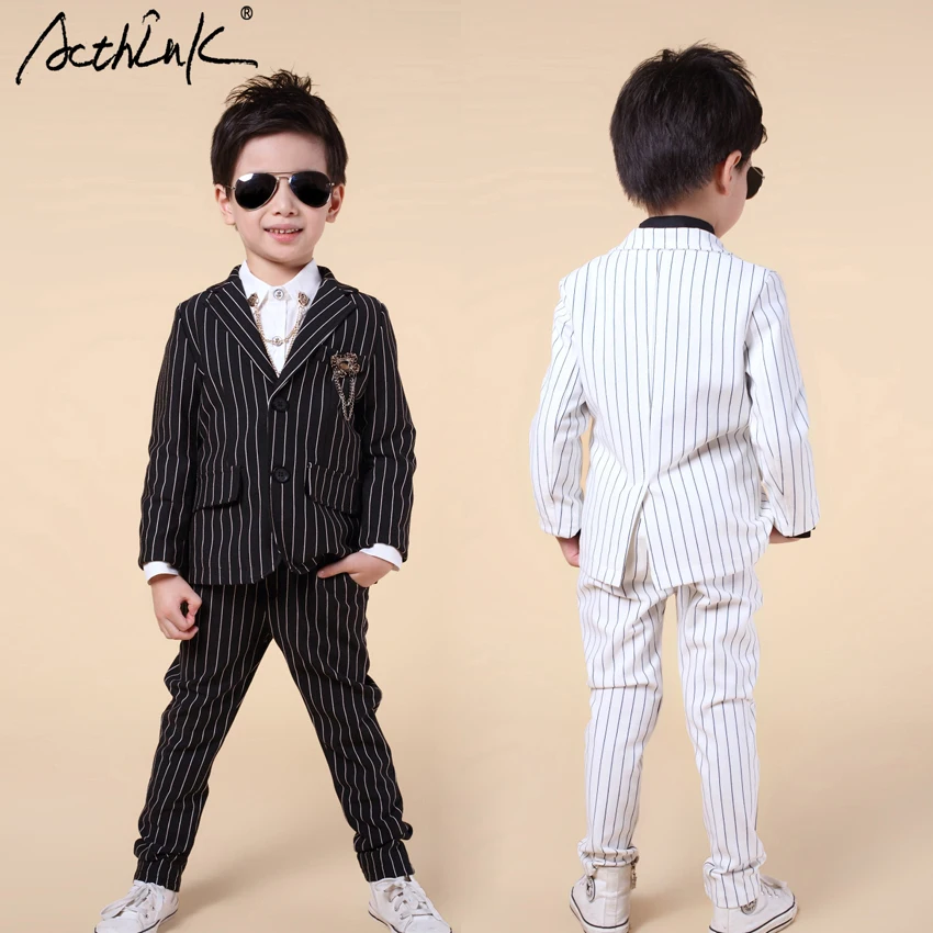 ActhInK New Boys Striped Formal Wedding Suit 2017England Style Boys 2Pcs Blazer Suit Kids Party Tuxedos Boys School Uniform,C103
ActhInK New Boys Striped Formal Wedding Suit 2017England Style Boys 2Pcs Blazer Suit Kids Party Tuxedos Boys School Uniform,C103