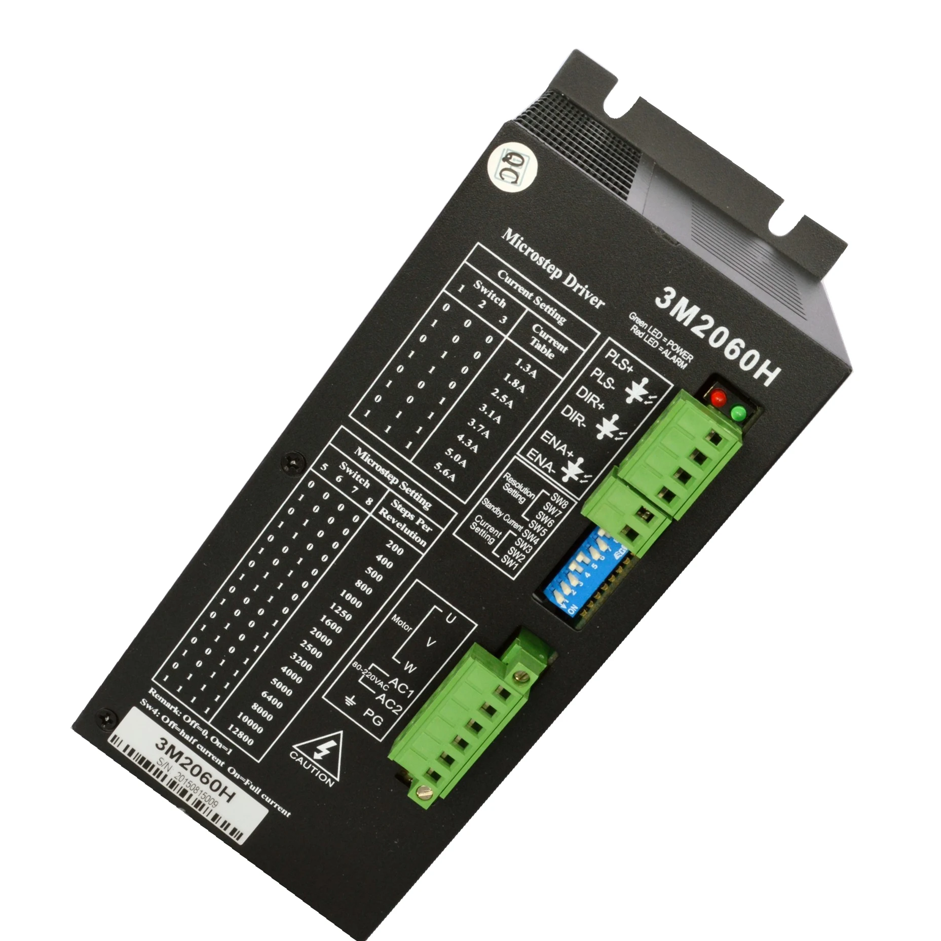 New High voltage stepper motor driver 3M2060 work 110-220VAC out 1.3A-5.6A 3-phase stepper driver work NEMA 42 AND NEMA 34 motor
New High voltage stepper motor driver 3M2060 work 110-220VAC out 1.3A-5.6A 3-phase stepper driver work NEMA 42 AND NEMA 34 motor