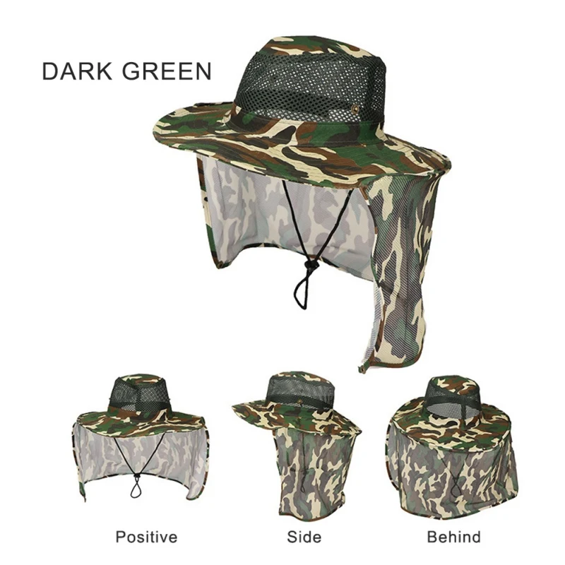 Fishing Caps Head Face Neck Sun Protection Mesh Wide Brim Bucket Hat Men Women Outdoor Jungle Camping Hiking Hunting hats
Fishing Caps Head Face Neck Sun Protection Mesh Wide Brim Bucket Hat Men Women Outdoor Jungle Camping Hiking Hunting hats