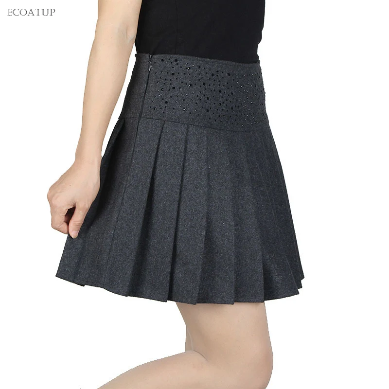 S-3XL Plus Size Winter Skirt Women Autumn Fashion Zipper Diamond Short Pleated Falda Female Solid Color Mini Wool Skirts
S-3XL Plus Size Winter Skirt Women Autumn Fashion Zipper Diamond Short Pleated Falda Female Solid Color Mini Wool Skirts