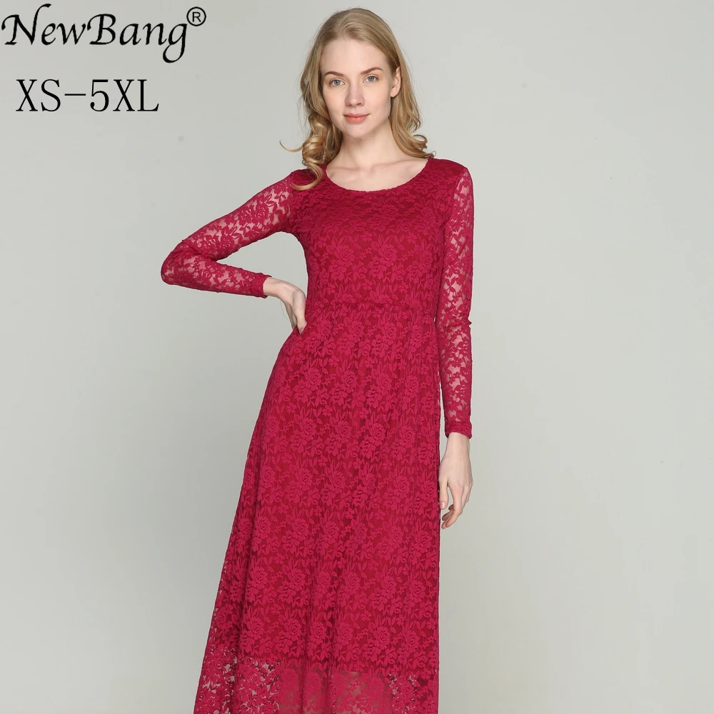 NewBang Brand 4XL 5XL Plus Size Dress Party Long Women's Black Lace Dress Summer Dresses Big Sizes Slash Neck Vestido Women
NewBang Brand 4XL 5XL Plus Size Dress Party Long Women's Black Lace Dress Summer Dresses Big Sizes Slash Neck Vestido Women