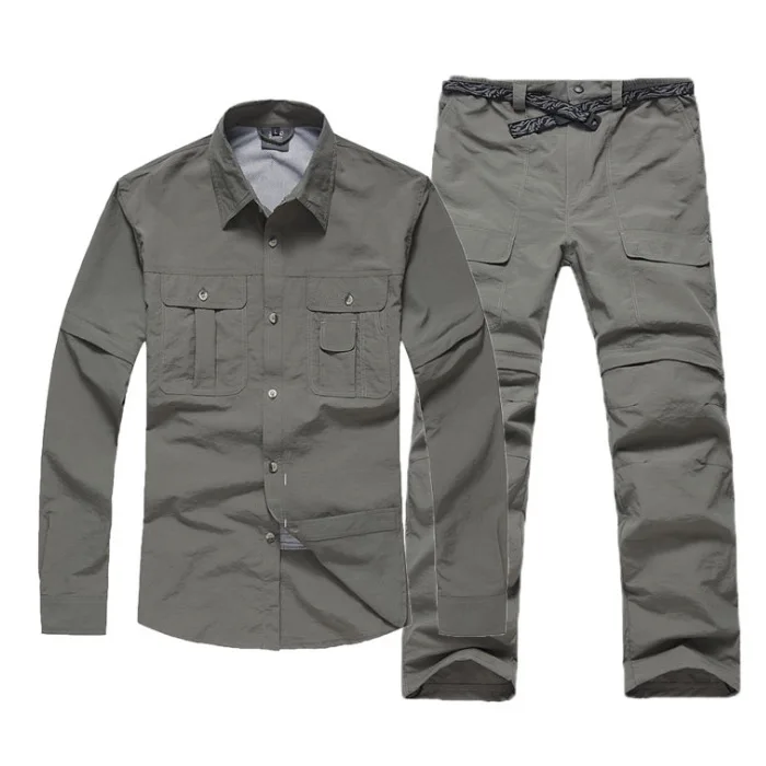 Men's Outdoor Quick Dry Shirt + Pants Suit Removable Hiking Camping Fishing Clothes
Men's Outdoor Quick Dry Shirt + Pants Suit Removable Hiking Camping Fishing Clothes