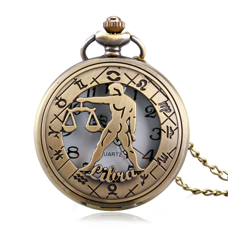 Retro Pocket Watch Zodiac Constellation Stylish Libra Modern Steampunk Hollow Necklace Men Women Christmas Gift
Retro Pocket Watch Zodiac Constellation Stylish Libra Modern Steampunk Hollow Necklace Men Women Christmas Gift