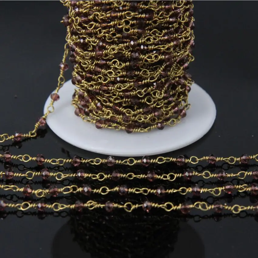 5Meter Purple Crystal Glass Rosary Chain,2x3mm Faceted Glass Rondelle Beads Brass Wire Wrapped Chain,Women Jewelry
5Meter Purple Crystal Glass Rosary Chain,2x3mm Faceted Glass Rondelle Beads Brass Wire Wrapped Chain,Women Jewelry