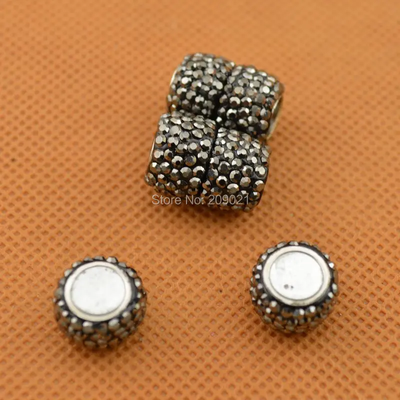 DIY Pave Rhinestone Crystal Magnetic Clasp For Round Leather 6mm Hole Jewelry Finding 15pcs/lot ~ Key Chains
DIY Pave Rhinestone Crystal Magnetic Clasp For Round Leather 6mm Hole Jewelry Finding 15pcs/lot ~ Key Chains