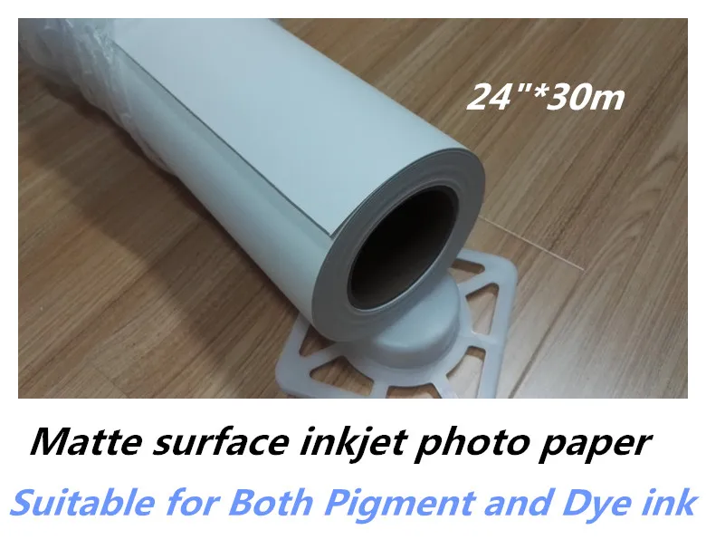 24"*30m Waterproof 230gsm Inkjet Matte Photo Paper Roll, Inject Matte Photo Paper
24"*30m Waterproof 230gsm Inkjet Matte Photo Paper Roll, Inject Matte Photo Paper