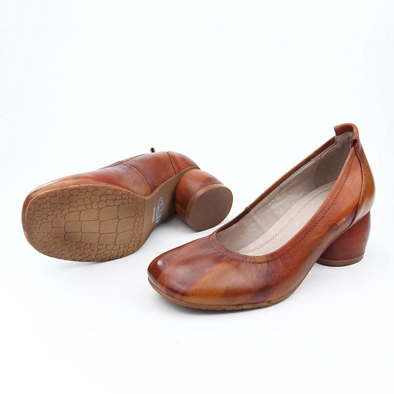 New Arrival Lady Pumps Natural Leather Female High Heel Shoes Block Heel Colourful Handmade Retro Shoes for Women
New Arrival Lady Pumps Natural Leather Female High Heel Shoes Block Heel Colourful Handmade Retro Shoes for Women