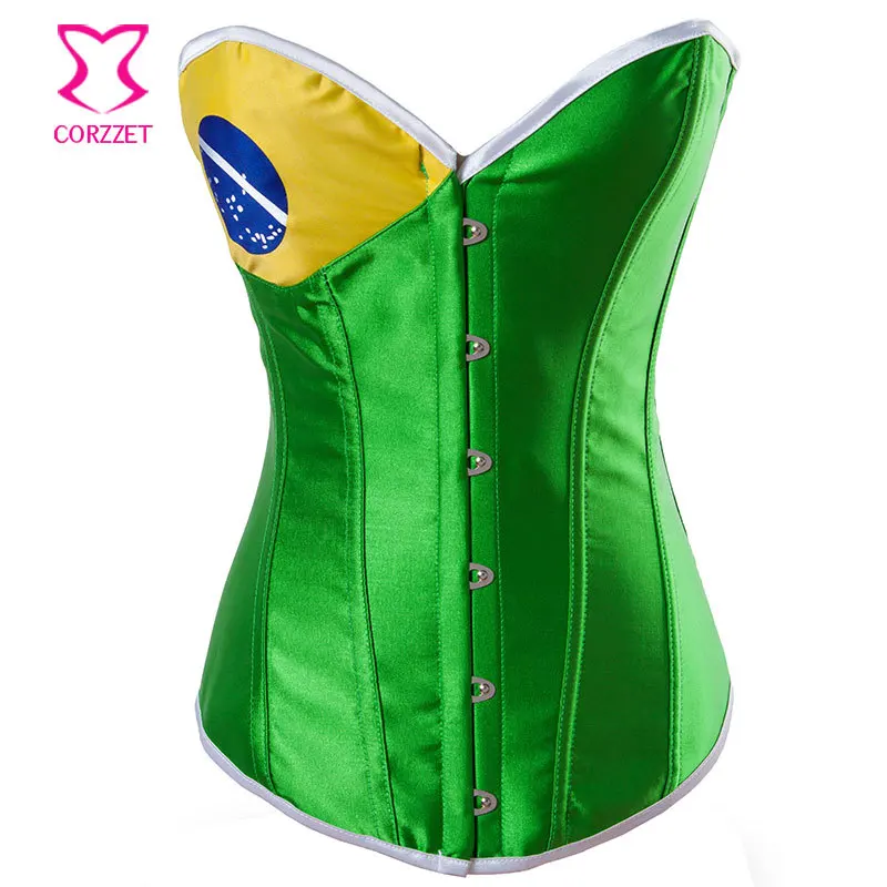 Green/Yellow Brazil Flag Corset Burlesque Korsett For Women Steel Boned Overbust Corsets And Bustiers Gothic Clothing Corselet
Green/Yellow Brazil Flag Corset Burlesque Korsett For Women Steel Boned Overbust Corsets And Bustiers Gothic Clothing Corselet