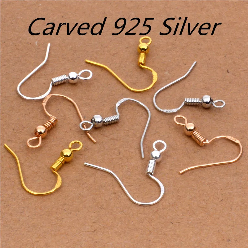 50PCS New Arrival Earring Findings Carved 925 Sterling Silver Jewellery Ear Wire S Ball Hooks DIY Handmade Collections
50PCS New Arrival Earring Findings Carved 925 Sterling Silver Jewellery Ear Wire S Ball Hooks DIY Handmade Collections