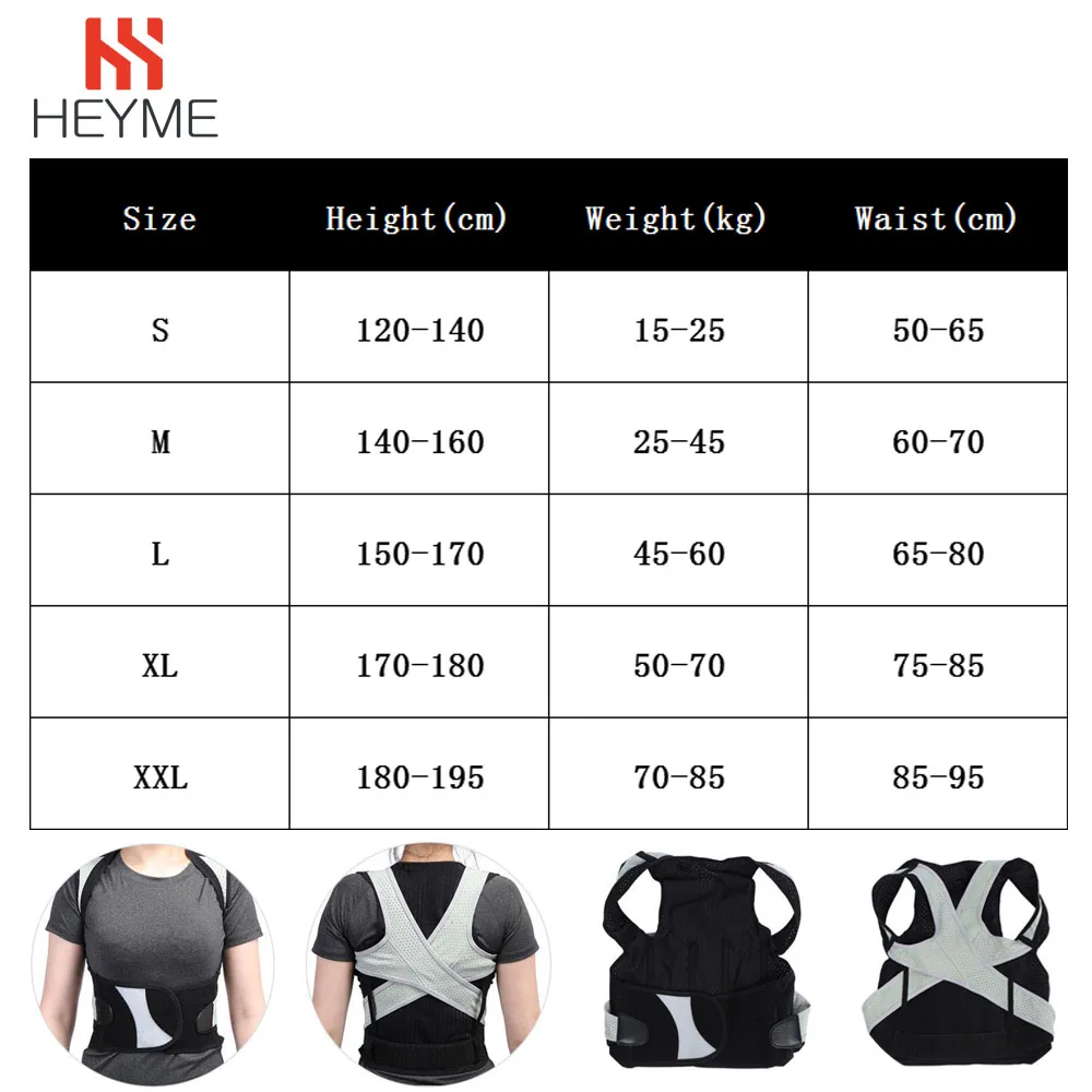 HEYME Posture Corrector Brace Shoulder Back Support Belt for Men Women Braces & Supports Belt Shoulder Posture for Health Care A
HEYME Posture Corrector Brace Shoulder Back Support Belt for Men Women Braces & Supports Belt Shoulder Posture for Health Care A