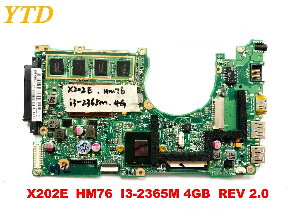 

Original for ASUS X202E laptop motherboard X202E HM76 I3-2365M 4GB REV 2.0 tested good free shipping